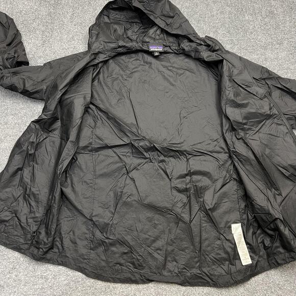 Patagonia Houdini Jacket Mens XL Black Hooded Windbreaker Full Zip Lightweight - Picture 4 of 10